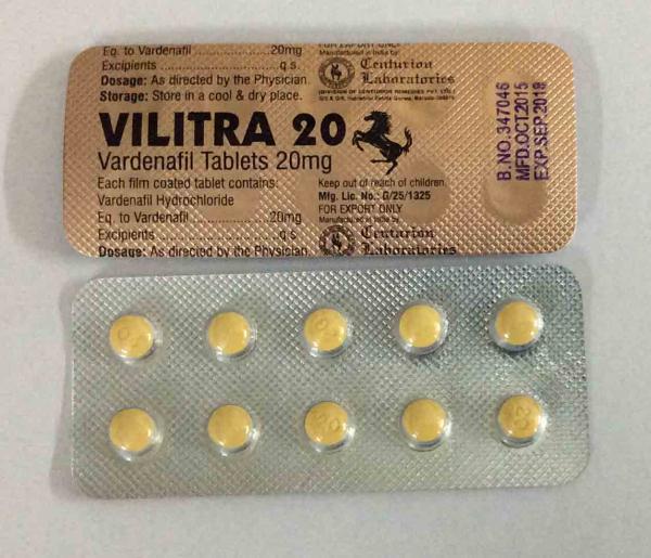 レビトラジェネリック　Vilitra (ビリトラ) 20mg 30錠