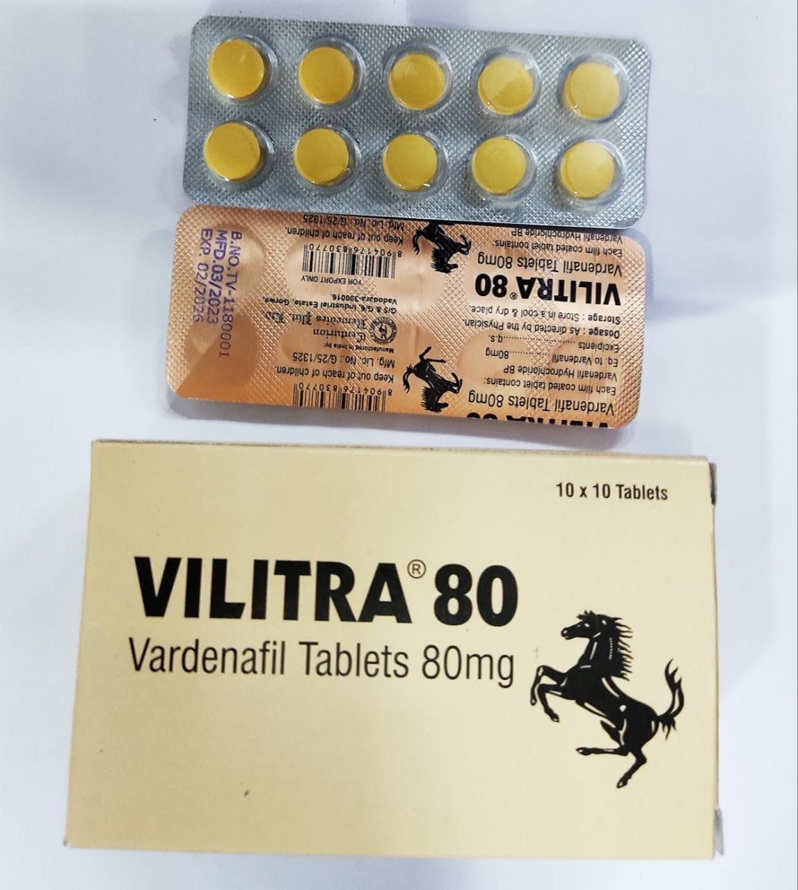 レビトラジェネリック Vilitra (ビリトラ) 80mg 30錠