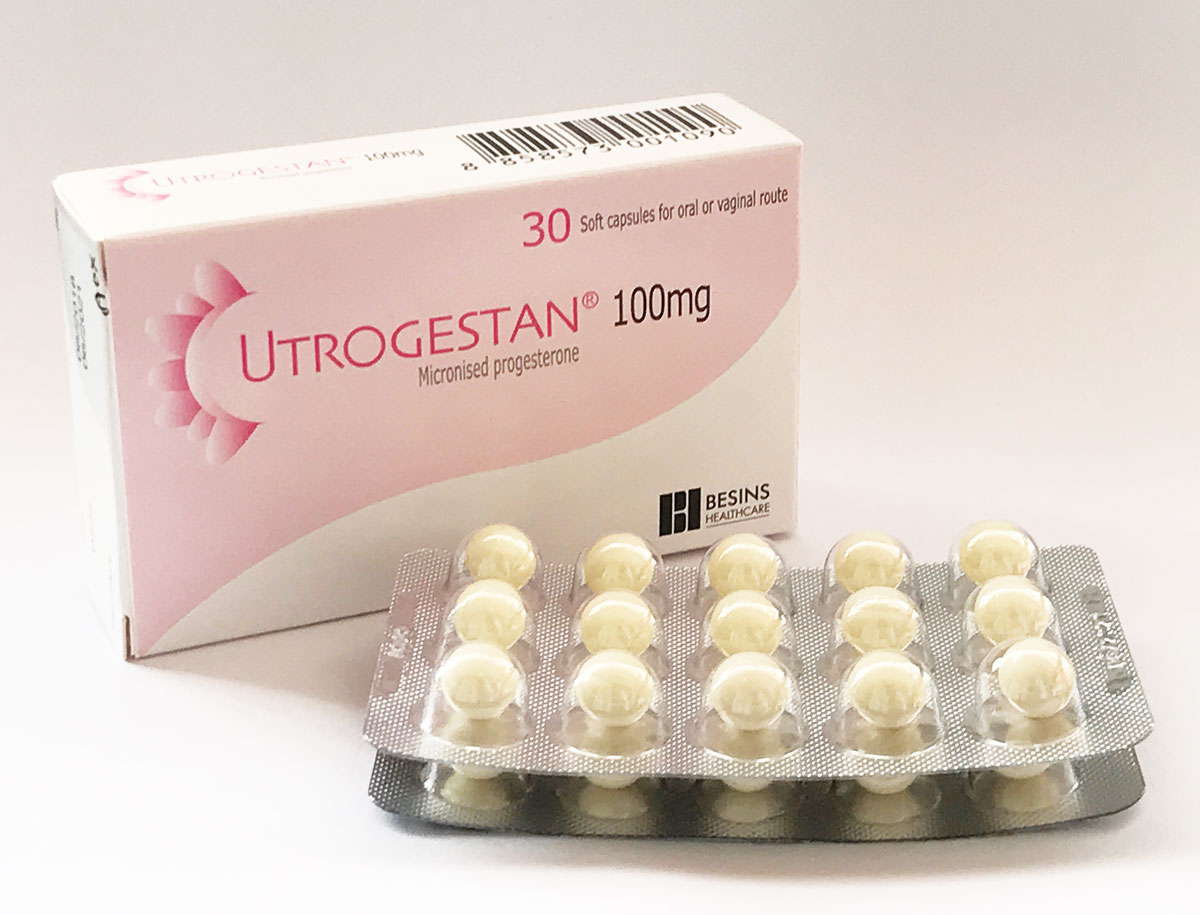 ウトロゲスタン UTROGESTAN 100mg 30カプセル× 3箱